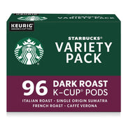 Starbucks K-Cup Coffee Pods, Dark Roast Hot or Iced Coffee, Variety Pack, 96 Keurig Pods