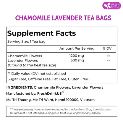 Premium Chamomile Lavender Tea Bags