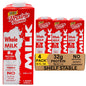Prairie Farms shelf-stable whole milk box with Vitamin D, preservative-free, hormone-free, gluten-free, and kosher, 1 quart pack.