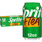 10-pack of Sprite Lemon-Lime Soda mini cans, 7.5 fl oz each, featuring bright green and yellow branding with clear Sprite logo.
