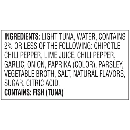 StarKist Tuna Creations Chipotle Lime packaged tuna pouch, 2.6oz, 24-pack, ready-to-eat seafood snack
