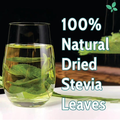 Stevia Leaf, Whole Dried Leaves, Tea Bags, Powder, 100% Natural and Pure from Stevia Leaves. Sugar Substitute for Tea, Coffee. Loose Leaf Stevia Herbal Tea. Zero Calorie Sweetener. No Sugar, No Caffeine, No Gluten, Vegan.
