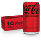 Coca-Cola Zero Sugar soft drink fridge pack with 12 cans of 12 fl oz each, featuring the iconic black and red Coca-Cola Zero branding.