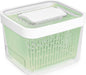 Large white OXO Good Grips GreenSaver produce storage container for fresh fruits and vegetables.