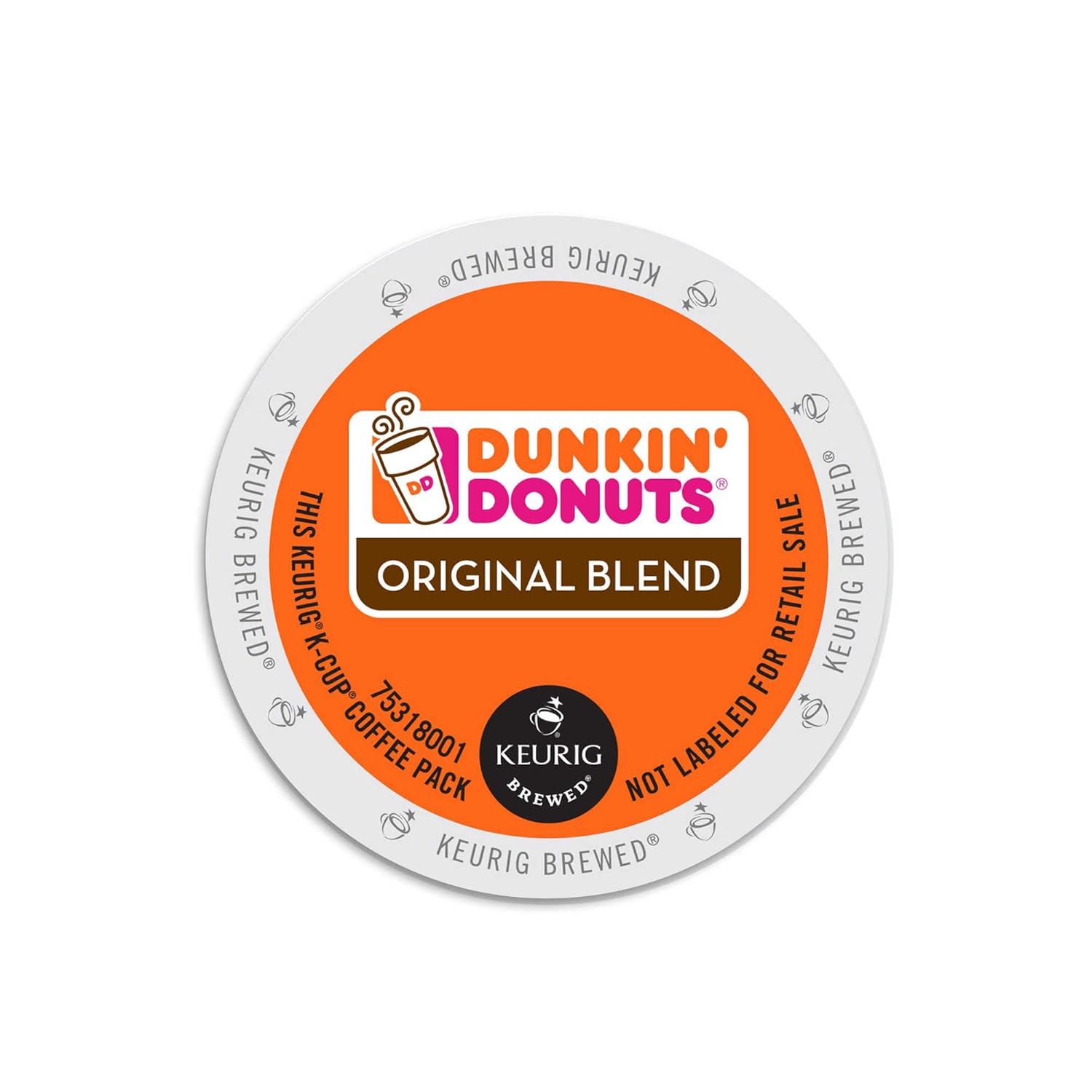 Dunkin' Donuts 2091512 Original Blend Coffee K-Cup Pods Medium Roast 44/Box (006933)