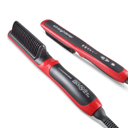 Straight hair comb, black plastic styling comb with fine teeth for smoothing and detangling hair