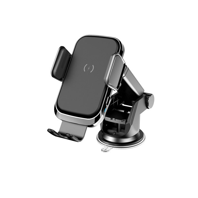 My Store car wireless charger mounted on dashboard with smartphone charging cordlessly