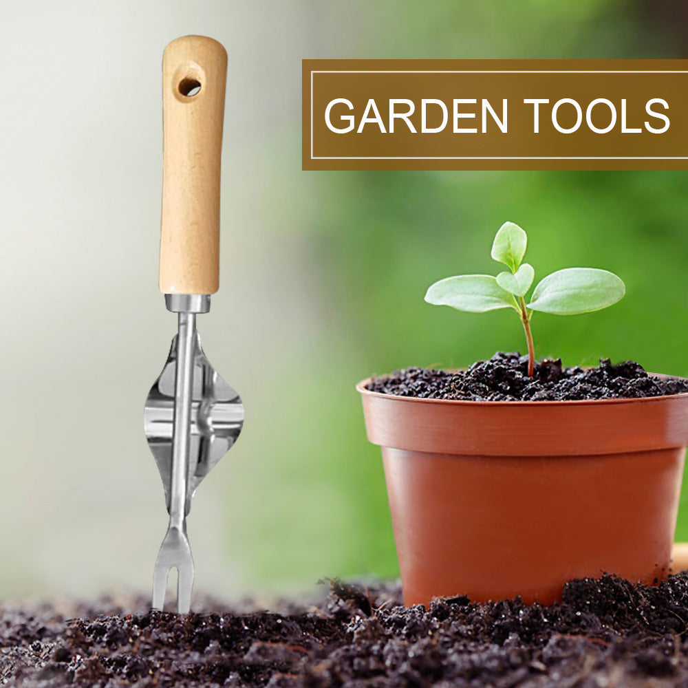 Portable gardening tools yard lawn trimmer for quick sidewalk weed removal in use