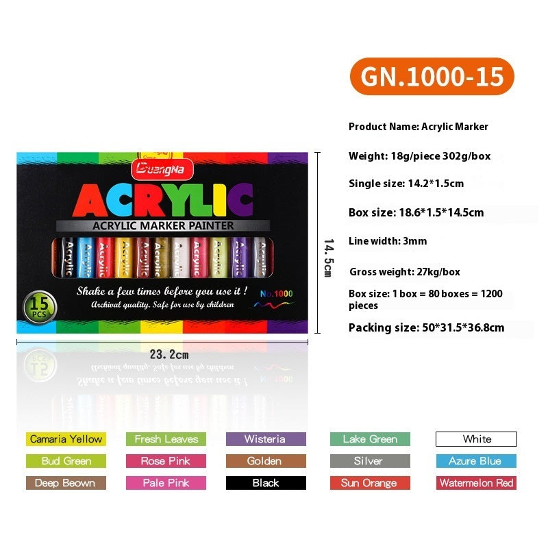 48-color water-based ceramic graffiti marker set for DIY painting, displayed in a package