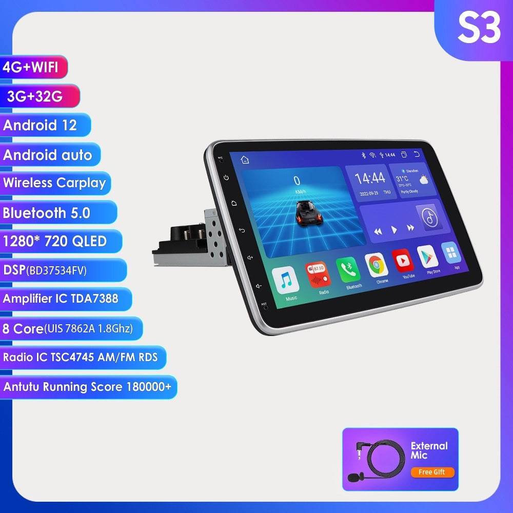 Android Large Screen 101-inch Universal Rotation Shaking Head Doll For Car All-in-one Navigation Machine