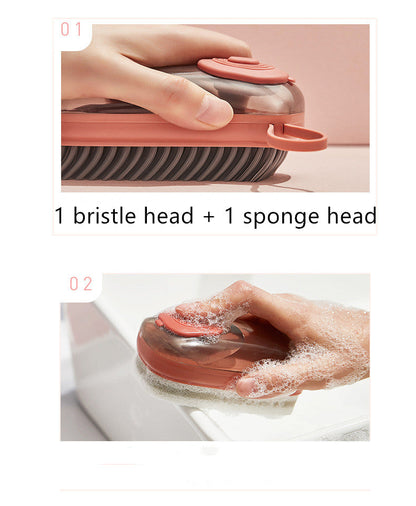 Multifunctional automatic liquid cleaning brush, soft shoe and laundry brush for washing clothes and shoes