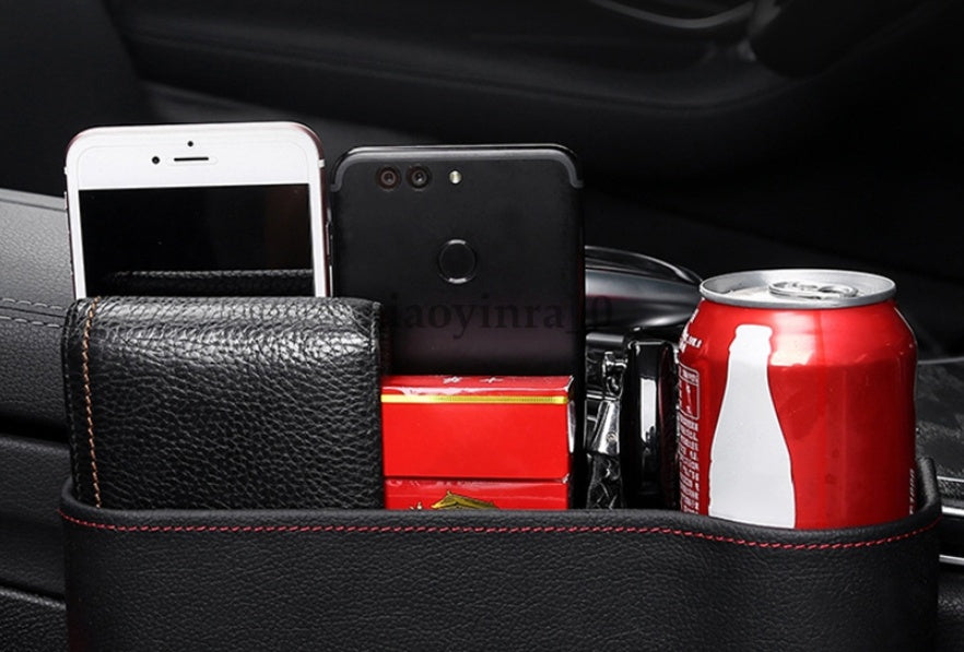 PU leather storage box by My Store, compact rectangular organizer with a smooth black finish