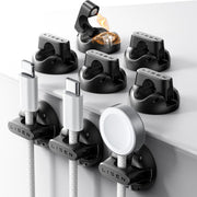8-Pack Cable Clips LISEN Desk Organizers and Accessories [Pull-Smooth Strong Hold] Cable Organizer with 4 Extra Adhesive Pads Cord Holders for Nightstand Home Office Car Desktop