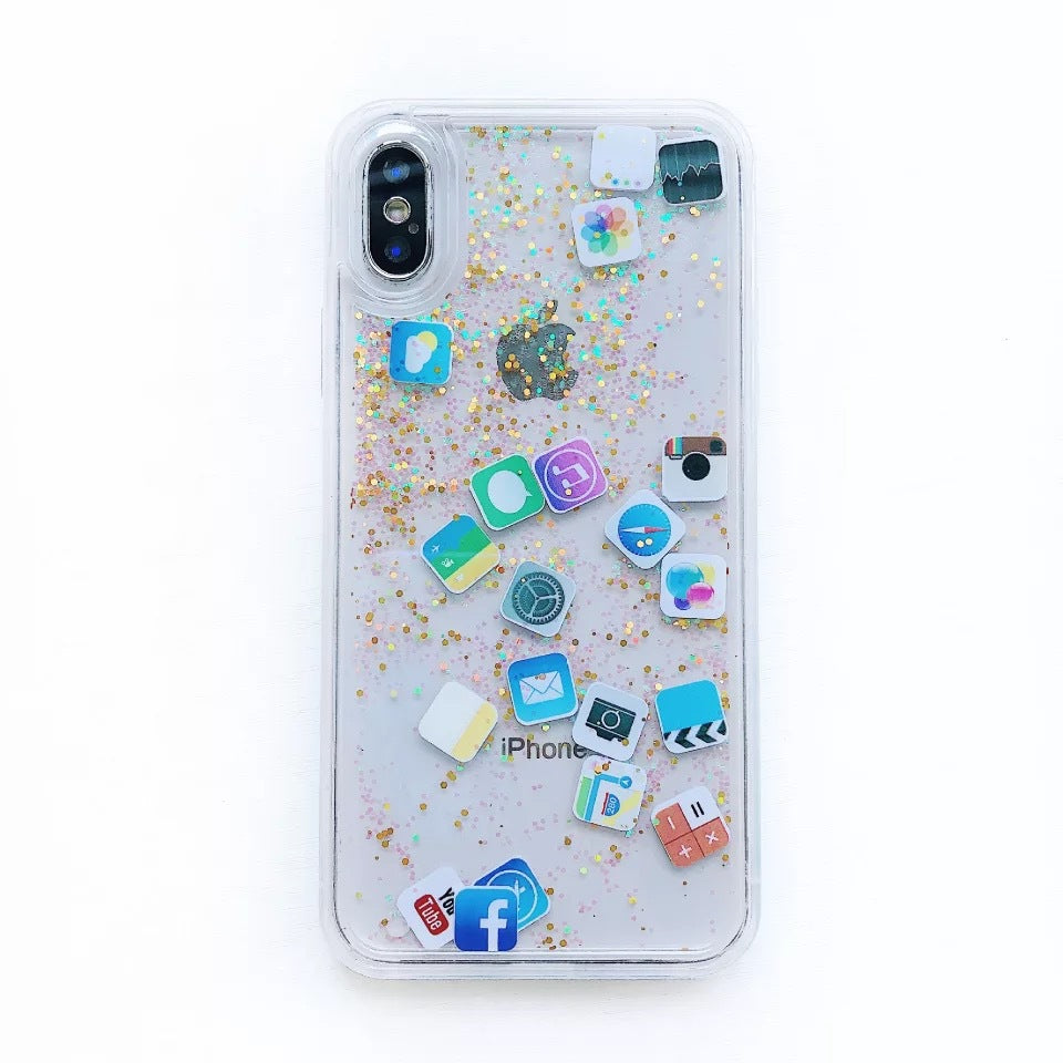 Glittering mobile phone case by My Store with a sparkling glitter finish
