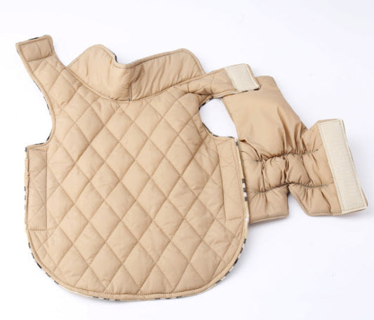 Tartan waterproof dog suit jacket coat for outdoor use