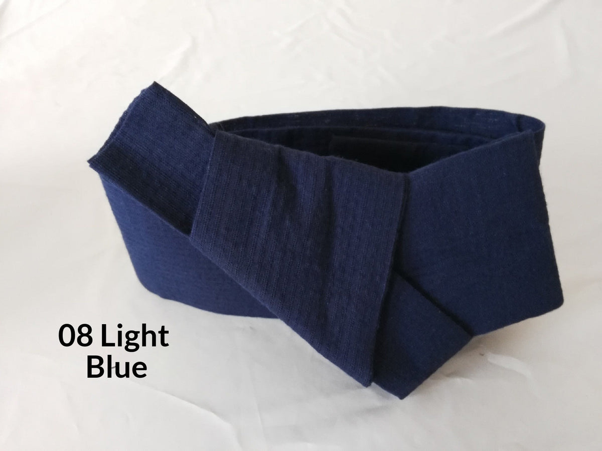 Japanese-style cotton kimono yukata pre-tied waist belt in a traditional obi design