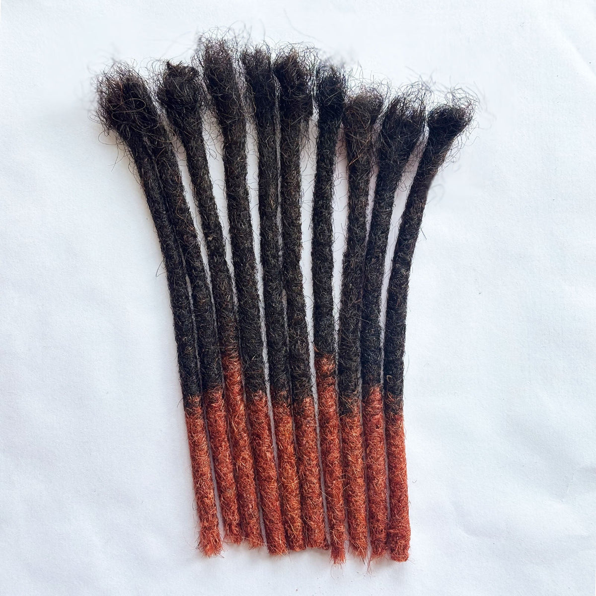 Hand-crocheted human hair dreadlocks in a fashionable, textured style