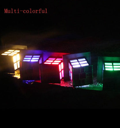 Solar square light solar lawn light featuring a compact square design for outdoor ground lighting