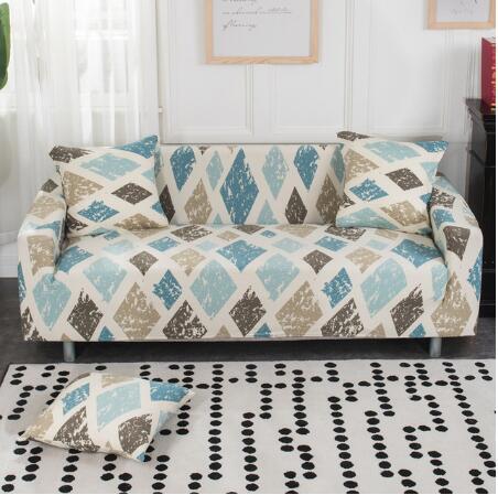Elastic universal sofa cover in neutral color, full sofa protection fit from My Store