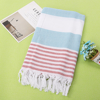 Cotton striped beach towel, 100x180cm, by My Store