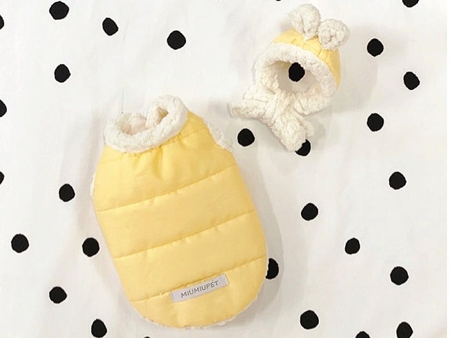 Pet clothes keep warm, cozy winter outfit for pets in a soft, warm design
