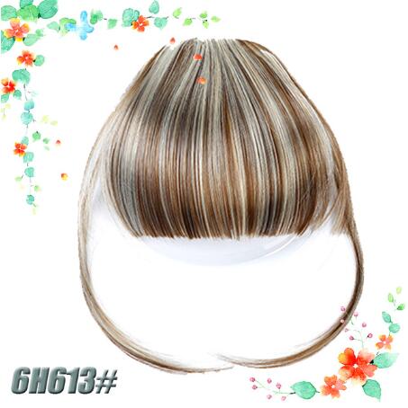 3D clip-in bangs hair extensions by My Store, shown from the front for a natural fringe look