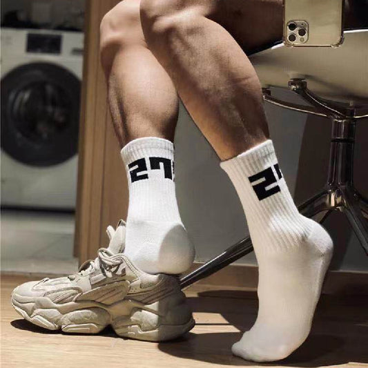 Men's sports and fitness pure cotton socks by My Store, soft and breathable athletic sock design