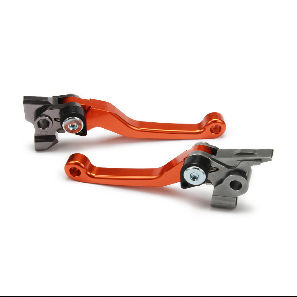 Motorcycle modified horn brake lever shown in close-up; brand and design details visible