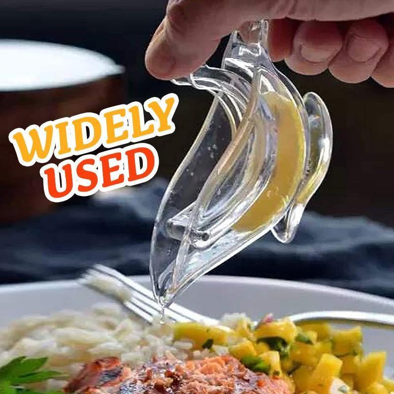 Transparent acrylic bird-shaped manual lemon juicer with lemon slice squeezer design