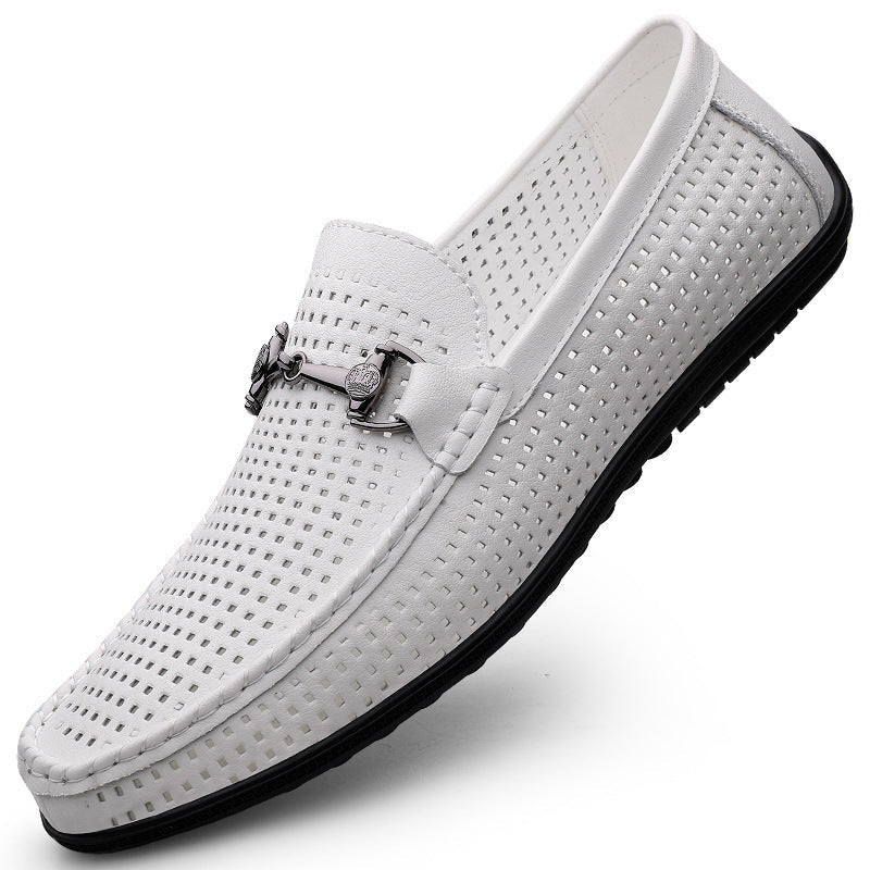 Soft-soled lightweight breathable slip-on loafers in a simple casual design