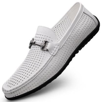 Soft-soled lightweight breathable slip-on loafers in a simple casual design