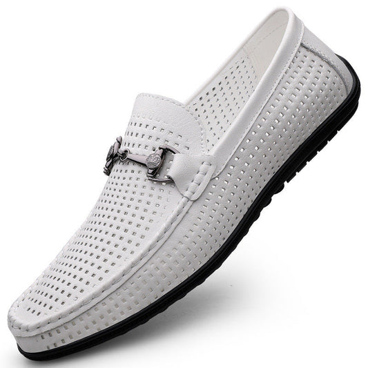 Soft-soled lightweight breathable slip-on loafers in a simple casual design