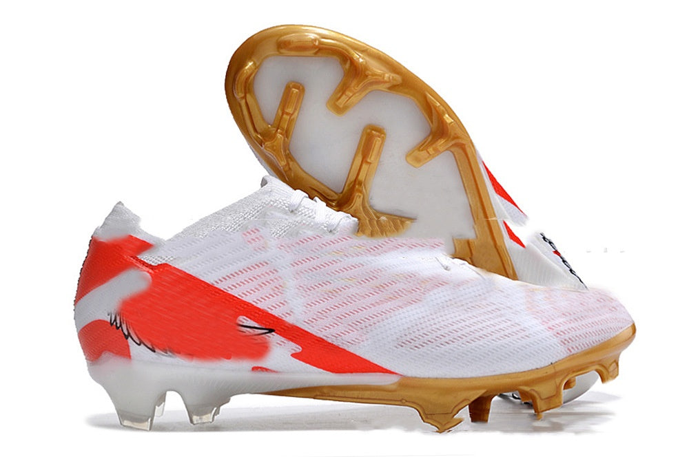 Men's waterproof knitted FG stud soccer shoes with built-in full air cushion sole