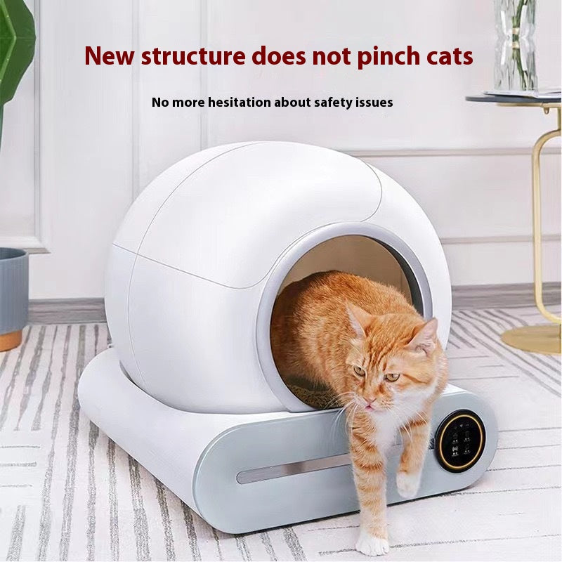 Automatic litter box cat toilet with smart pooper scooper mechanism
