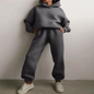 Women's hooded tracksuit by BACKUPMYFILESNOW® featuring a matching hoodie and joggers in a casual, comfortable fit.