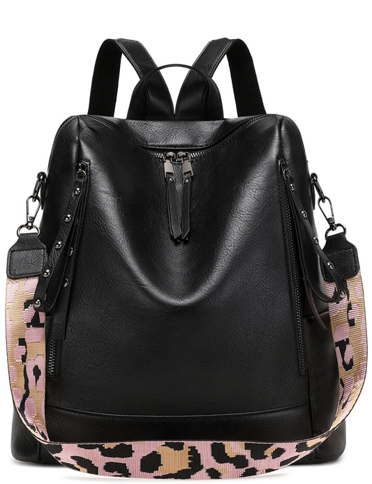sqlp Backpack Purse for Women Travel Backpack Womens Leather Backpack Fashion Purse Backpack Woman Designer Shoulder Bags Black