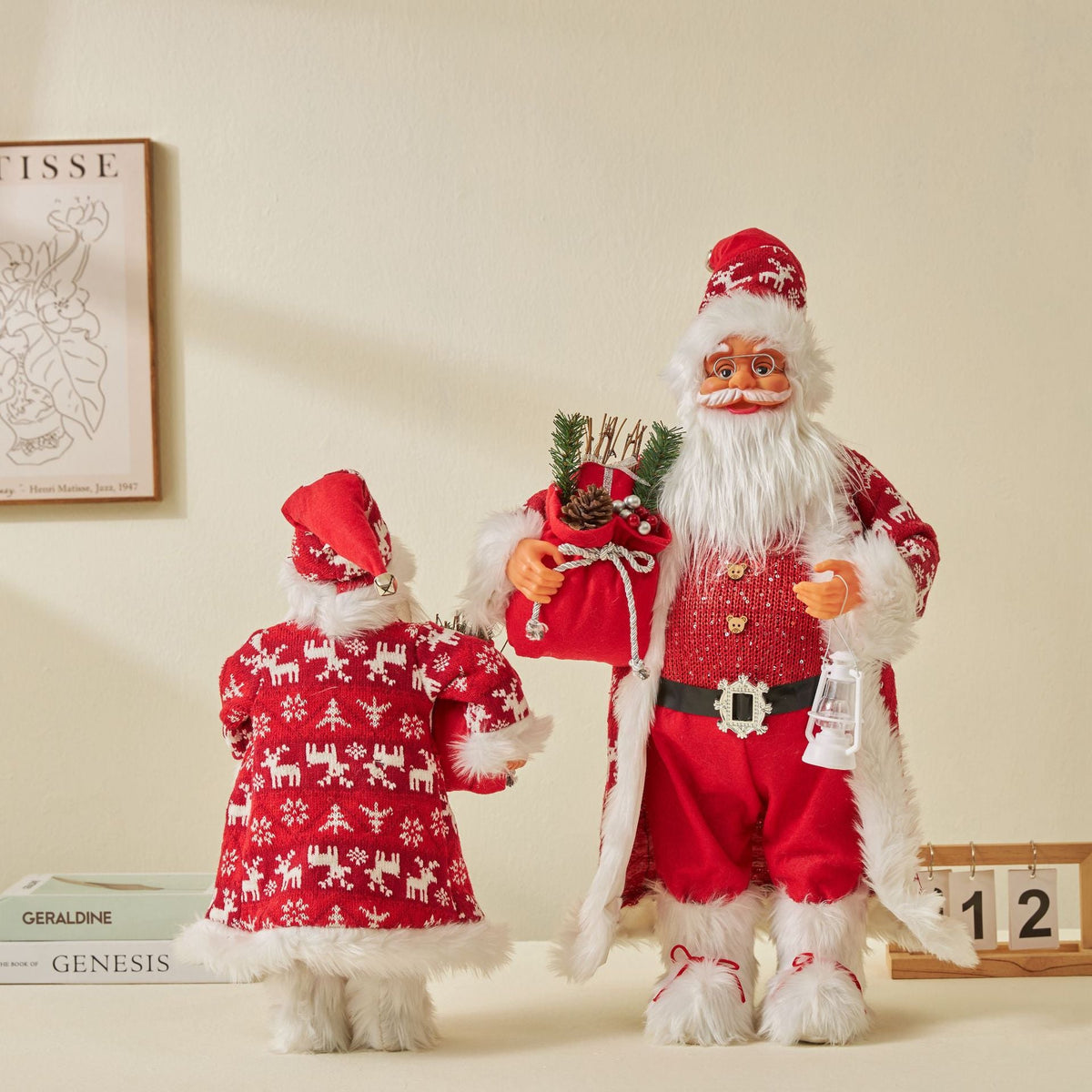 Christmas doll ornaments decorations by My Store displayed for holiday tree decor