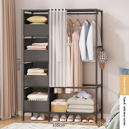 Simple assembly bedroom wardrobe with spacious storage and clean, modern design