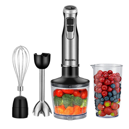 My Store handheld blender with ergonomic grip and stainless steel blending shaft