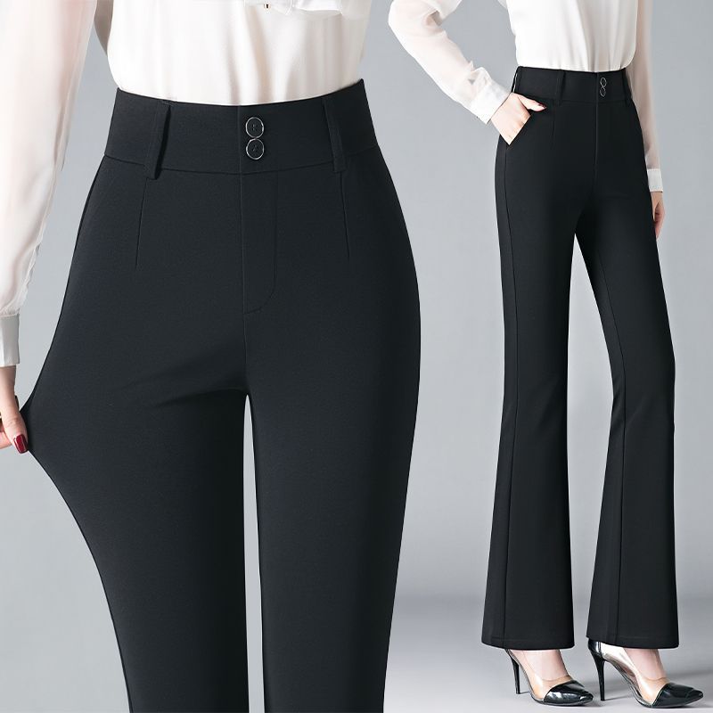 Women's casual high-waisted bootcut pants by My Store, showing a fitted waist and flared leg silhouette