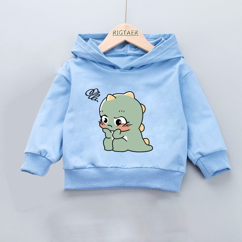 Boys and girls spring and autumn hoodie by My Store, casual hooded sweatshirt for children