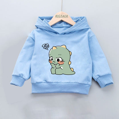 Boys and girls spring and autumn hoodie by My Store, casual hooded sweatshirt for children