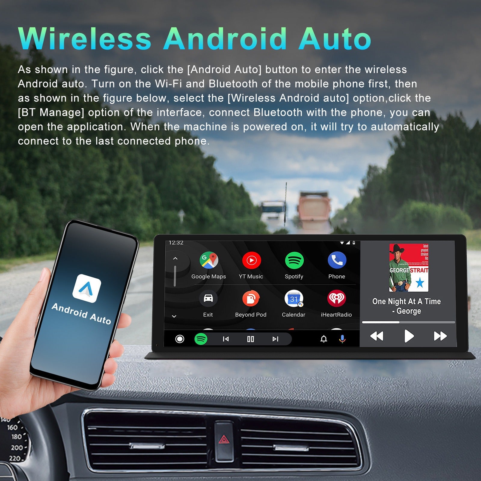 11.3 Inch Center Console Dashcam