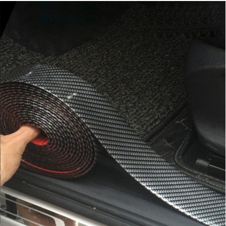 5D carbon fiber rubber car sticker by My Store, textured automotive decal roll close-up