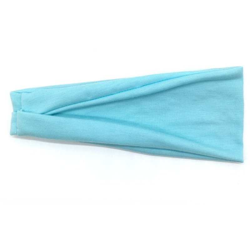 Solid color striped sports stretch running headband by My Store