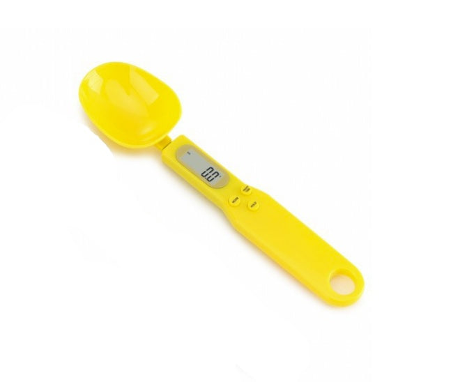 Digital measuring spoon scale with LCD display for precise kitchen ingredient weighing