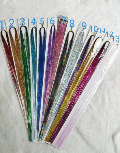 Laser hair color hair extension by My Store, shown in a close-up view