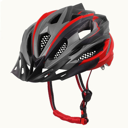 Outdoor riding bicycle helmet, protective cycling headgear with adjustable fit