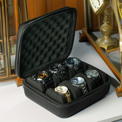 Smart watch storage box with multiple card slots, compact rectangular design