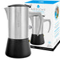 GROSCHE Milano Steel | 10 Espresso Cup | Stovetop Espresso Maker: Stainless Steel Moka Pot for Greca Induction Electric & Gas Stoves | Dishwasher Safe Stovetop Espresso Maker Moka Pot